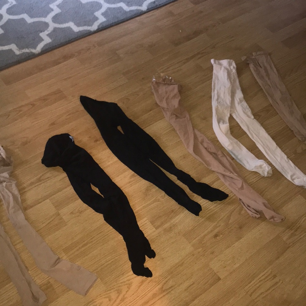 6 pairs of used dance tights